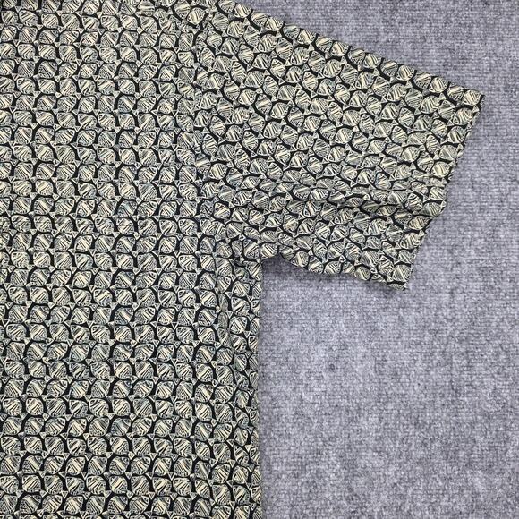 Tori Richard Shirt Mens XL Black Tan Fish Print Aloha Hawaiian Made in USA Camp - Picture 14 of 15